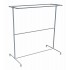 Pipe Clothing Rack - Double Rail with Mid Bar