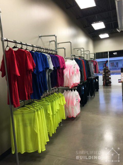 金属管接服装店展架